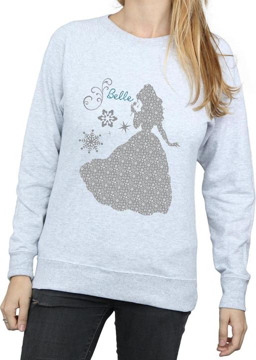 Actual product image Disney Princess Womens/Ladies Belle Christmas Silhouette Sweatshirt (M)