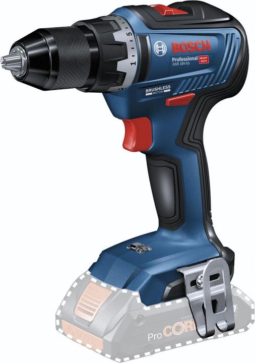Actual product image Bosch Professional GSR 18V-55 (Rechargeable battery operated)