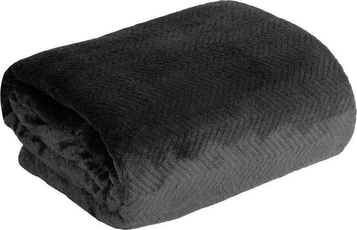 Eurofirany DESIGN 91 CINDY5 Soft and gentle blanket with embossed Christmas tree pattern, 150 x 200 cm (150 x 200 cm)