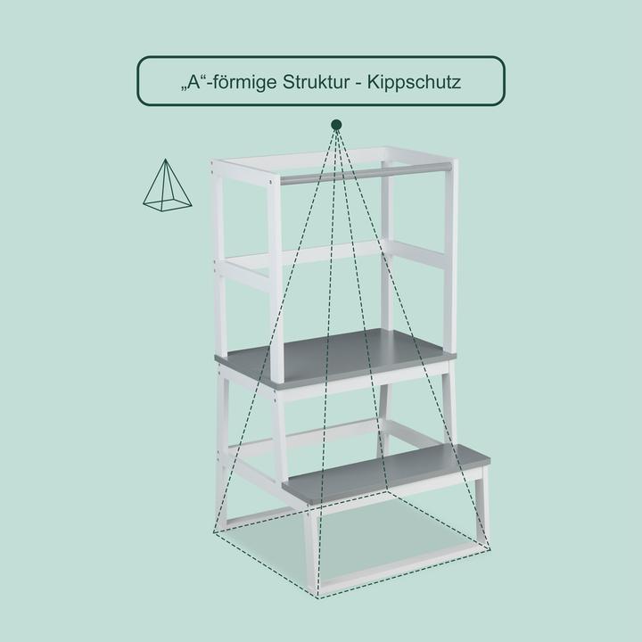 Actual product image Relaxdays Learning stool