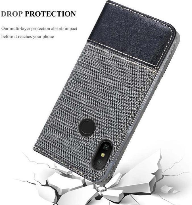 Produktbild Cadorabo Book Jeans Optik Cover (Xiaomi Mi A2 lite, Xiaomi Redmi 6 Pro)