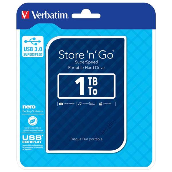 Productafbeelding Verbatim Store n Go 1TB USB 3.0 blauw Gen 2 (1 TB)