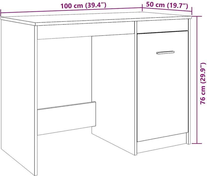 Image du produit VidaXL Schreibtisch Bürotisch Computertisch Arbeitstisch Tisch Altholz-Optik (100 x 50 x 76 cm)