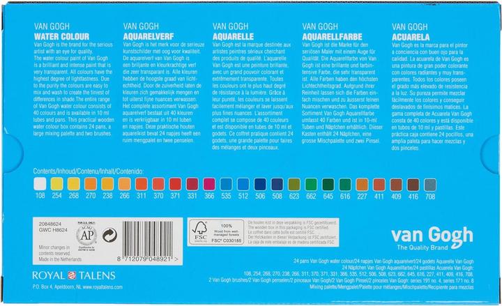 Immagine prodotto Van Gogh Acquerello Paintbox (Multicolore, 24 ml)