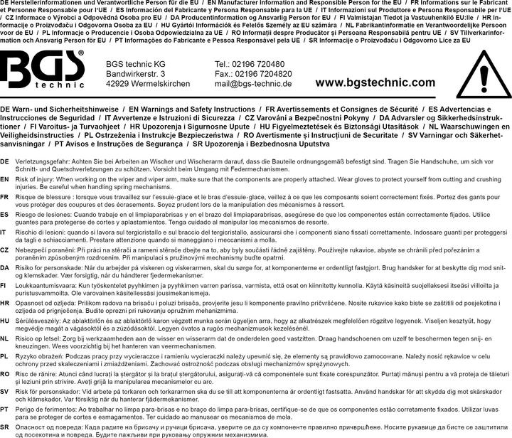 Image du produit BGS Extracteur de bras d'essuie-glace pour Porsche, VW