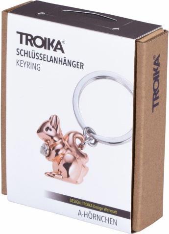 Image du produit Troika Porte-clés Cocu gris brillant / or rose