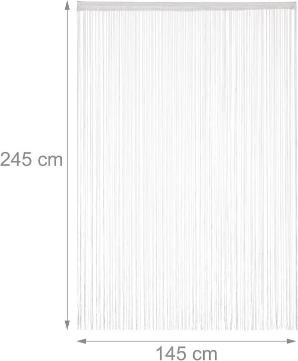 Actual product image Relaxdays White String Curtains (145 x 245 cm)