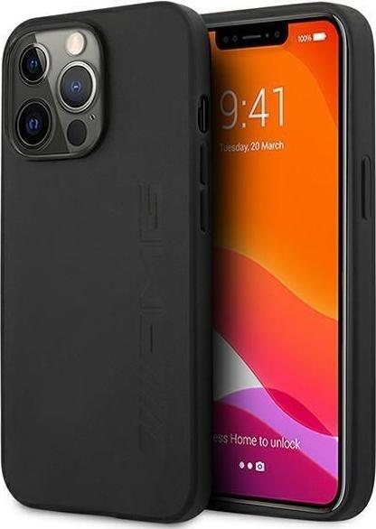 Produktbild Mercedes AMG AMHCP14LDOLBK iPhone 14 Pro 6,1" czarny/black hardcase Leather Hot Stamped (Apple iPhone 14 Pro)