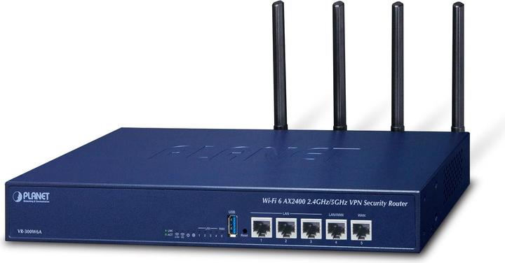 Image du produit Planet Wi-Fi 6 AX2400 Routeur WLAN 2.4GHz/5GHz Gigabit Ethernet bleu