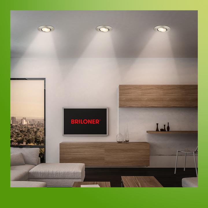 Immagine prodotto Briloner Set di 3 luci da incasso LED ultrapiatte e sostenibili (520 lm)