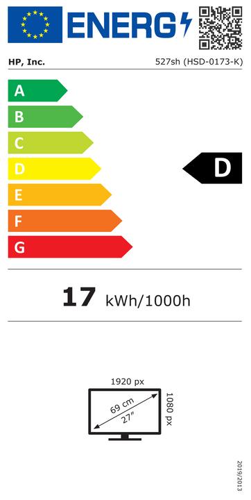 Energielabel HP Series 5 527 (1920 x 1080 Pixels, 27")