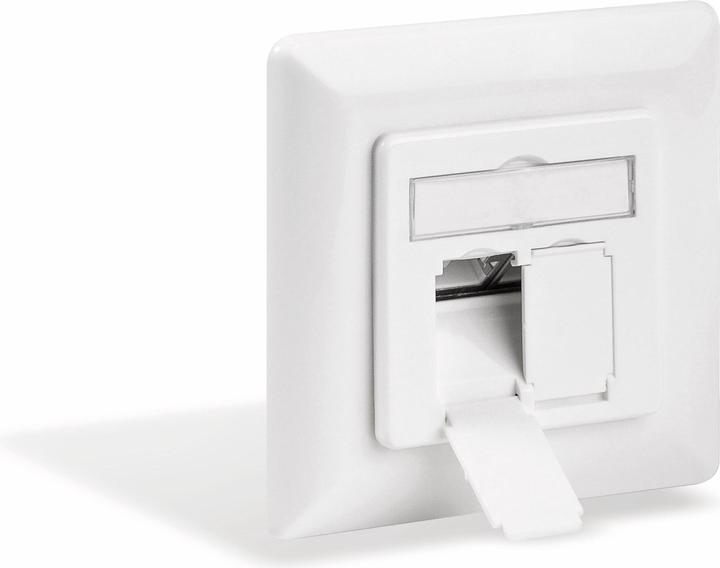 Goobay CAT 6a flush-mounting box UP 2x RJ45 network outlet shielded