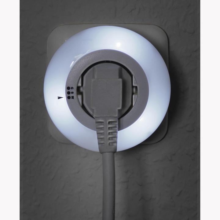 Actual product image Hama LED night light Circle Colour with integrated socket, light sensor, 3 colours