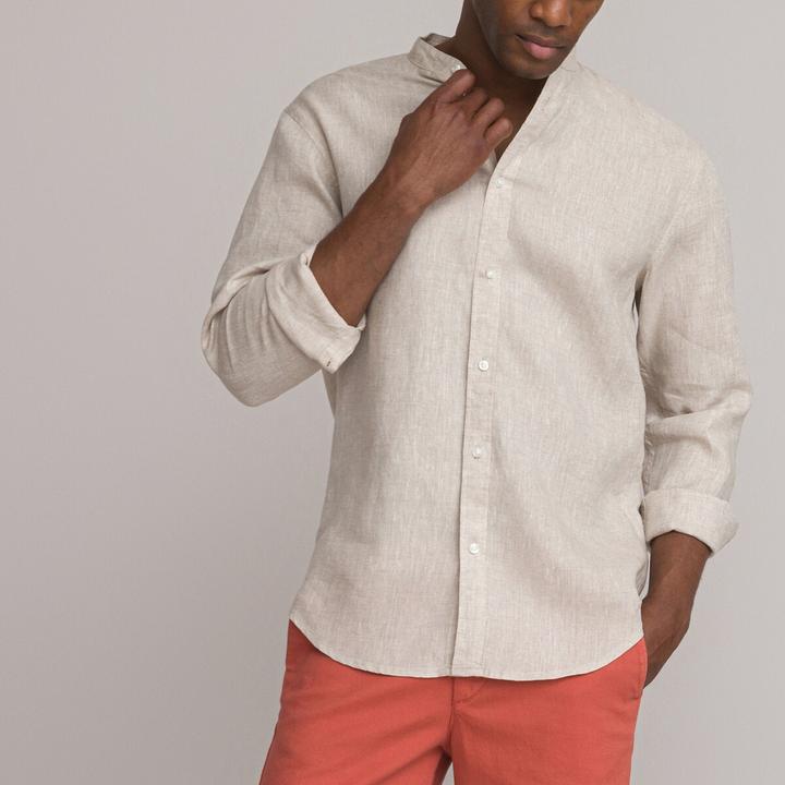 Produktbild La Redoute Collections Gerades Leinenhemd Signature mit Stehkragen (XL)