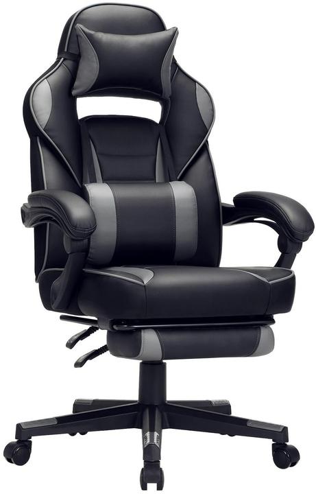 Actual product image Songmics Gaming chair, OBG073B03V1 faux leather grey, black frame