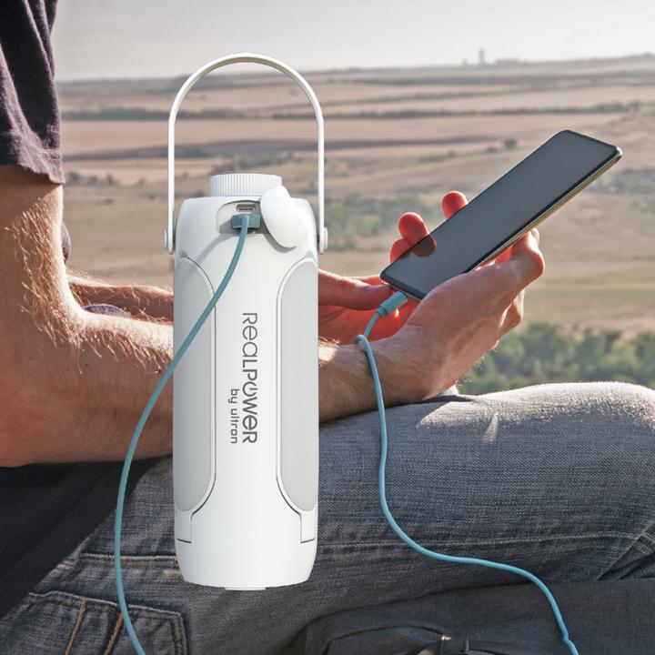 Produktbild RealPower outdoor LED-Lampe OL-6000,6.000 mAh,Solar,Flashlig