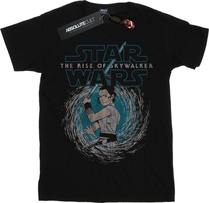 Actual product image Star Wars Girls The Rise Of Skywalker Rey Whirl Cotton T-Shirt (152, 158)