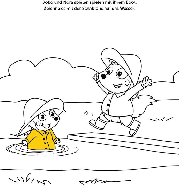 Image du produit Bobo Siebenschläfer Malbuch mit Schablone. Zeichnen und Malen für Kinder ab 4 Jahren