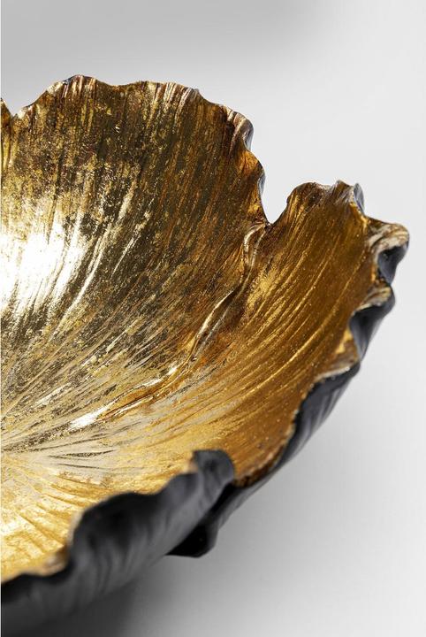 Produktbild Kare Design Deko Schale Flower Bloom Schwarz Gold Ø25