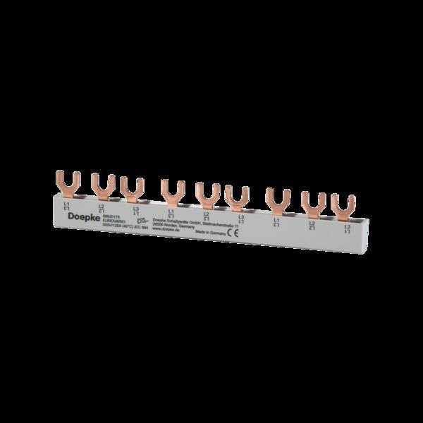 Actual product image Doepke Busbar 3ph. EV-SG3.9.120 Fork shoe 120A,9 TE EV-SG3.9.120