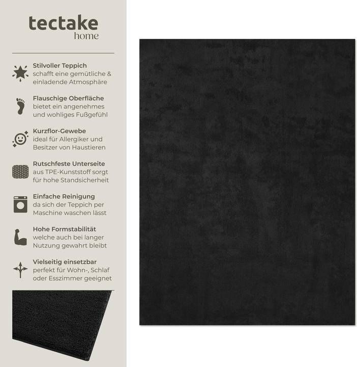Actual product image tectake Short pile carpet Soft Zone (140 x 200 cm)