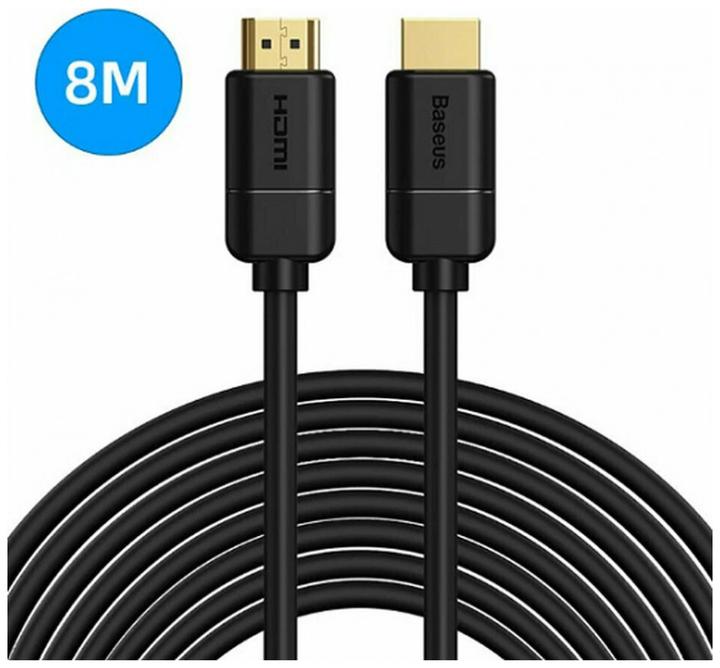 Actual product image Baseus high definition Series HDMI To HDMI Adapter Cable 8m Black (8 m, HDMI)