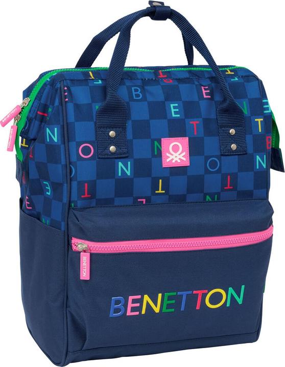 Actual product image Benetton Schulrucksack Marineblau 27 x 40 x 19 cm