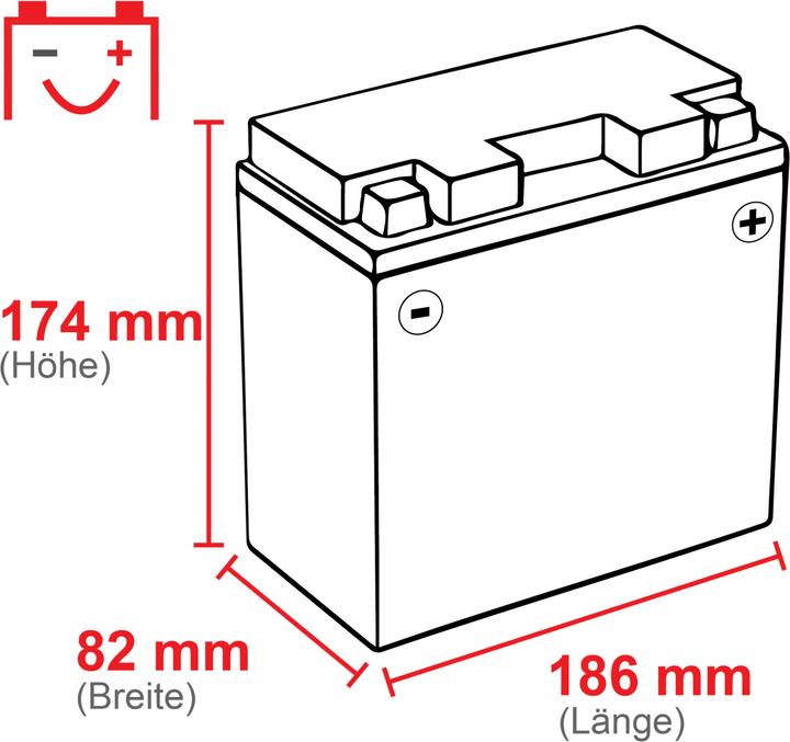 Actual product image Exide Gel (12 V, 19 Ah, 170 A)