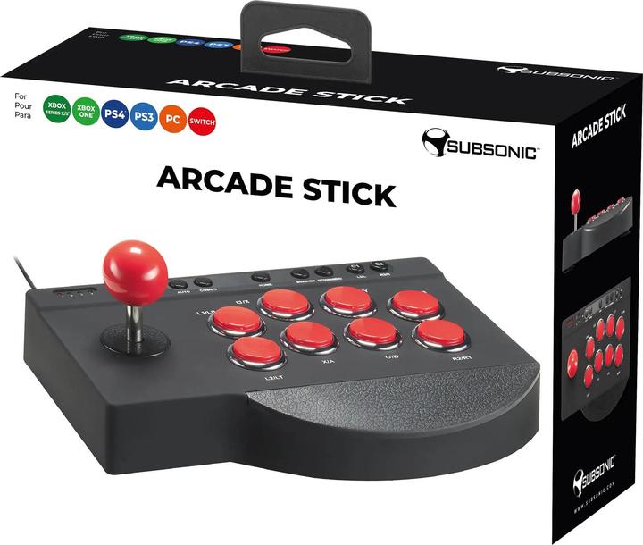 Produktbild Subsonic Arcade-Joystick, kompatibel mit PS4, Xbox Serie X/S, Xbox One, PC, PS3 (Xbox Series S, PS4, PS3, Xbox One S, PC, Xbox One X, Xbox Series X)