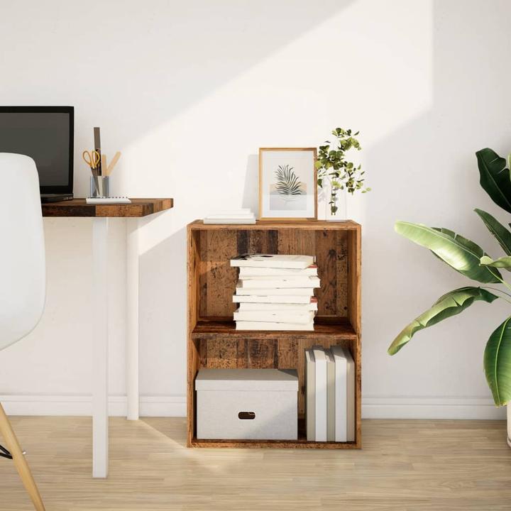Immagine prodotto VidaXL Bücherregal Regal Standregal Büroregal Aufbewahrungsregal Altholz-Optik (60 x 30 x 77 cm)