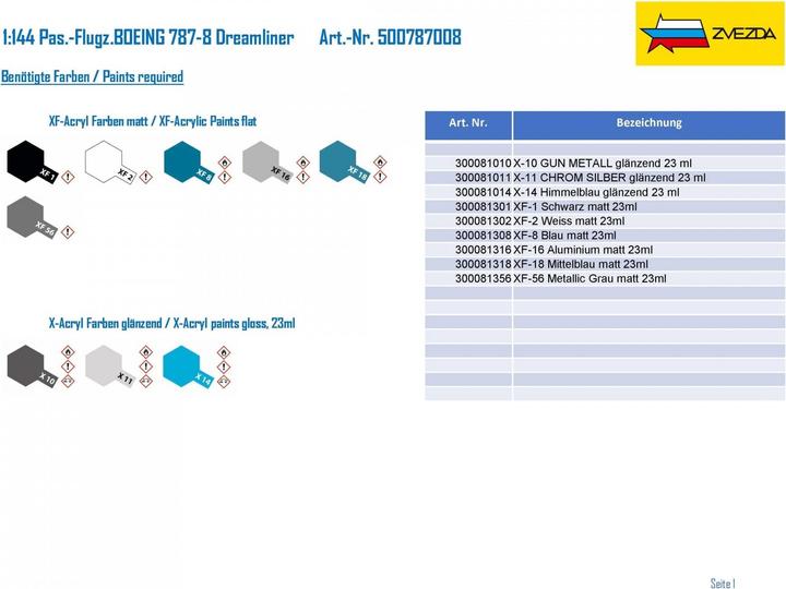 Produktbild Carson 1:144 Pas.-Flugz.BOEING 787-8 Dreamliner