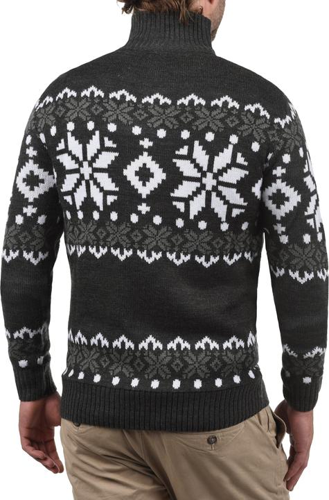 Image du produit Solid Norwin Pull En Grosse Maille À Col Camionneur Pull-Over Pour Homme Avec Col Droit (M)
