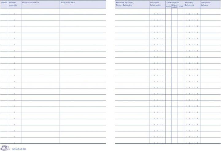 Image du produit Avery Zweckform 223-10 DIN A5 Carnet de route Nombre de feuilles : 40 Blanc 10 pcs. (40 x)