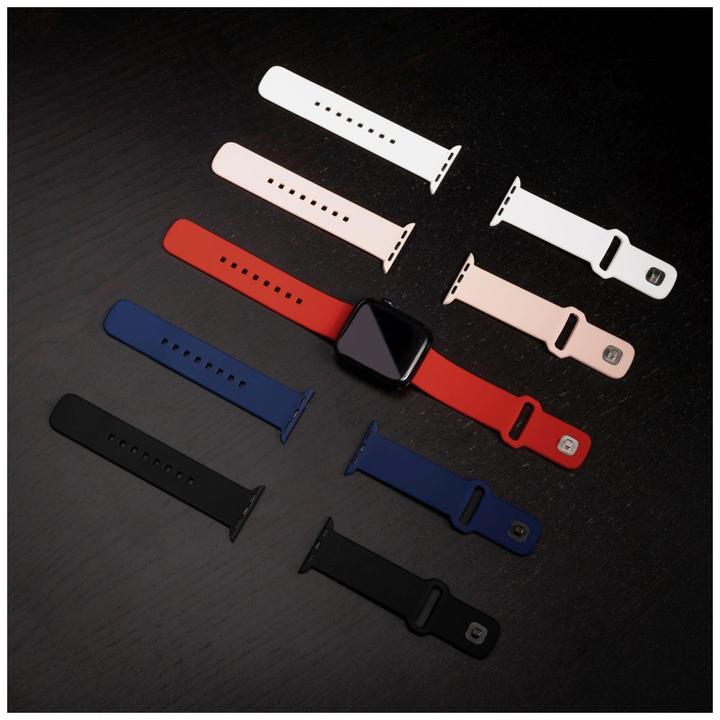 Productafbeelding Fixed Siliconen bandje voor Apple Watch 42/44/45 mm, blauw