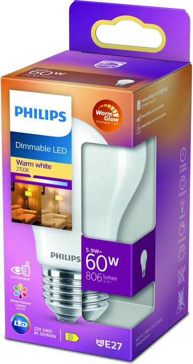 Produktbild Philips Warm Glow (E27, 5.90 W, 806 lm, 1 x, D)