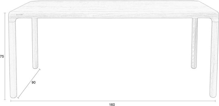 Image du produit Zuiver Storm Table 160x90 Natural (160 x 90 cm)