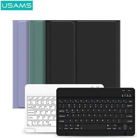 Produktbild Usams Etui Winro z klawiaturą iPad 10.2" fioletowe etui-biała klawiatura/purple cover-white keyboard