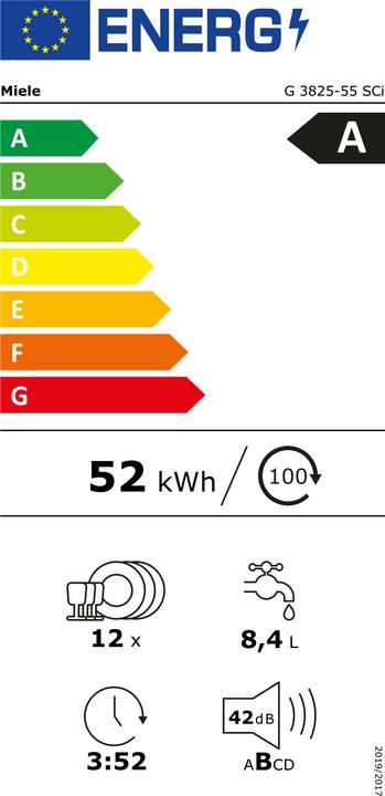 Energie-Label Miele G 3825-55 SCi