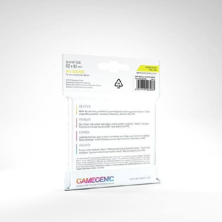 Produktbild Gamegenic GGS10060 - MATTE Big quadratische Hüllen 82 x 82 mm - Transparent (50 Hüllen)