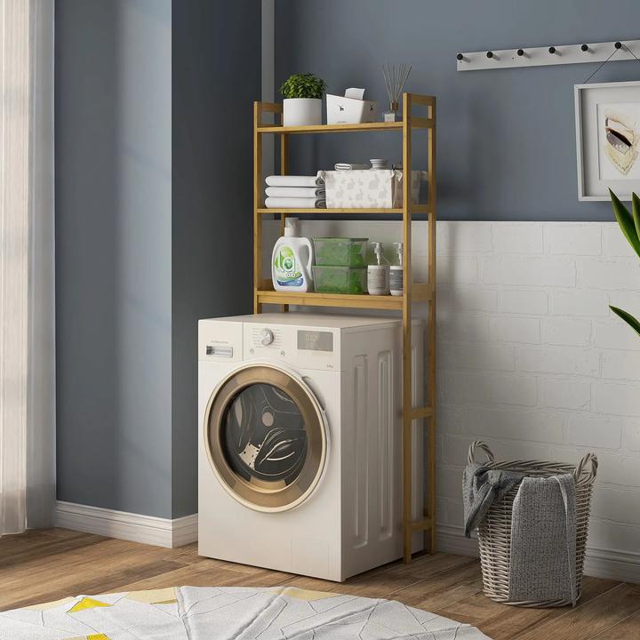 Immagine prodotto Kleankin Scaffale da bagno a 3 livelli (68 x 20 x 165 cm)