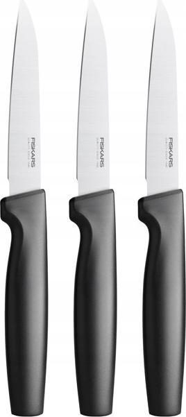 Immagine prodotto Fiskars Set di coltelli per verdure, 3 pezzi, Functional Form, acciaio inox/plastica, nero, 1057563 (11 cm)