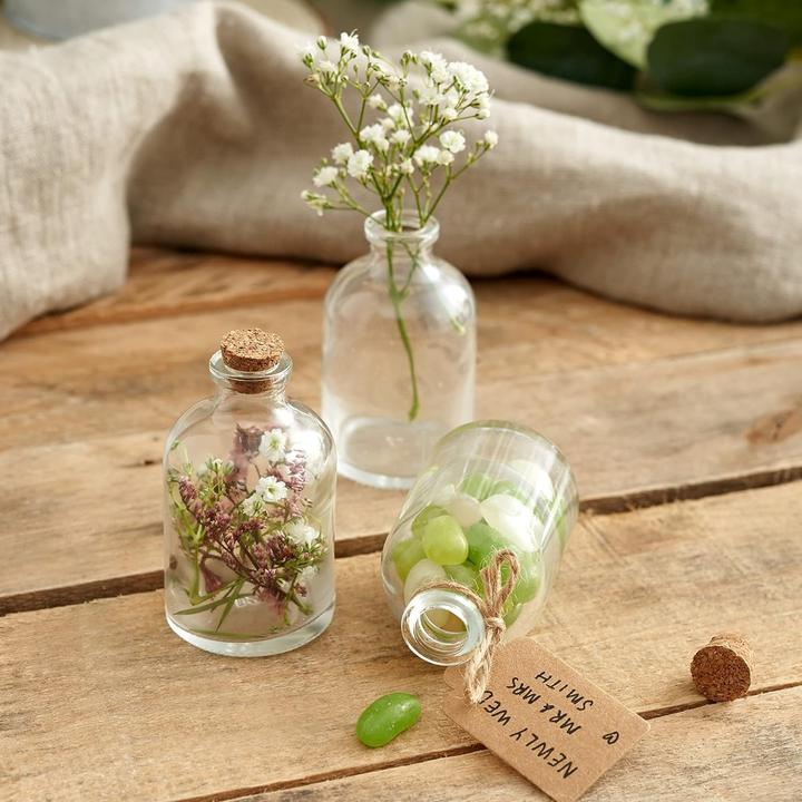Actual product image The twiddlers Glass bottle with cork stopper (Ø 4 x 8 cm)