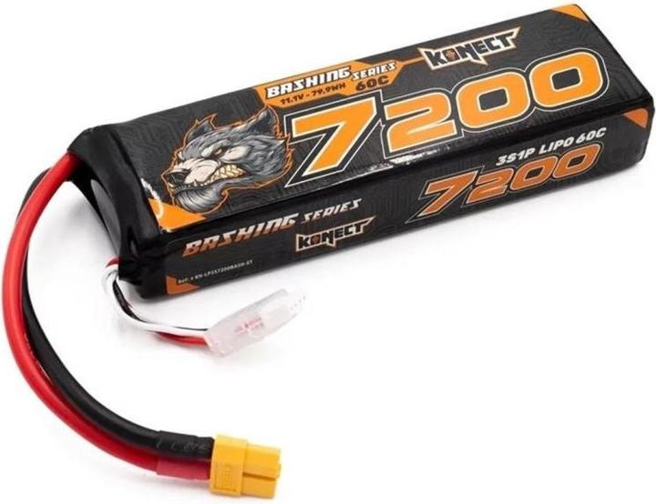 Actual product image Konect RC battery LiPo 7200 mAh 11.1 V 60C Bashing (11.10 V, 7200 mAh)