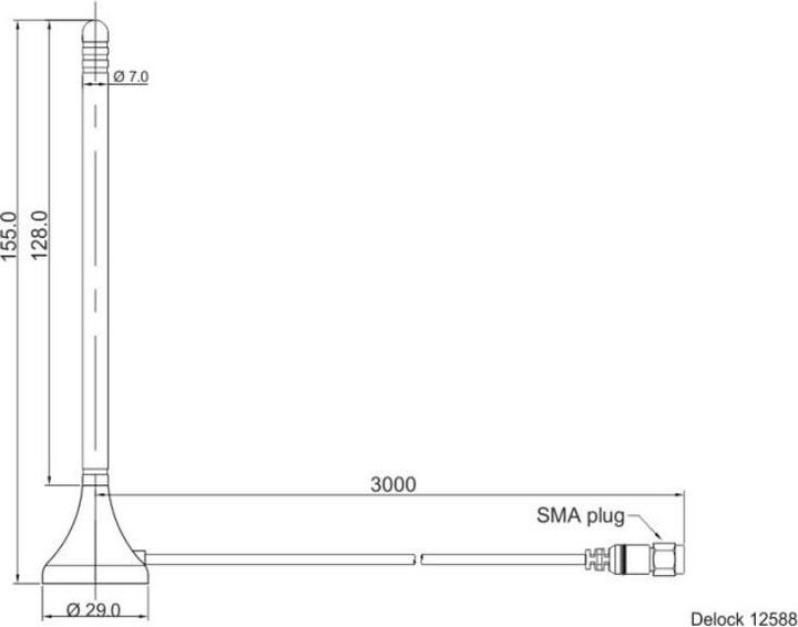 Produktbild Delock LTE Antenne (Lora)