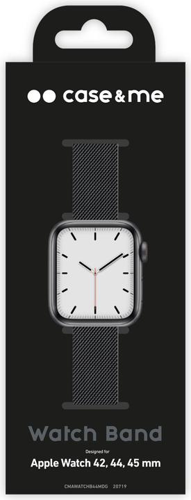 Actual product image Caseme Apple Watch 42/44/45 mm band with magnetic closure (42 mm, 44 mm, 45 mm, Stainless steel)