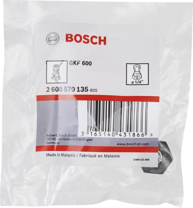 Produktbild Bosch Professional Zubehör Spannzange, passend für GKF 600 für Kantenfräsen