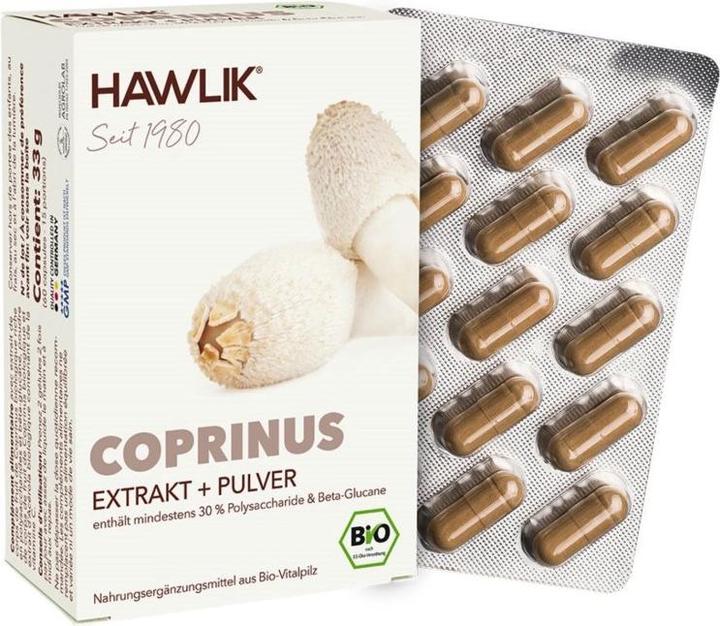 Image du produit Hawlik Extrait de coprinus et poudre Gélule (60 pièce(s), Capsules, 56 g)