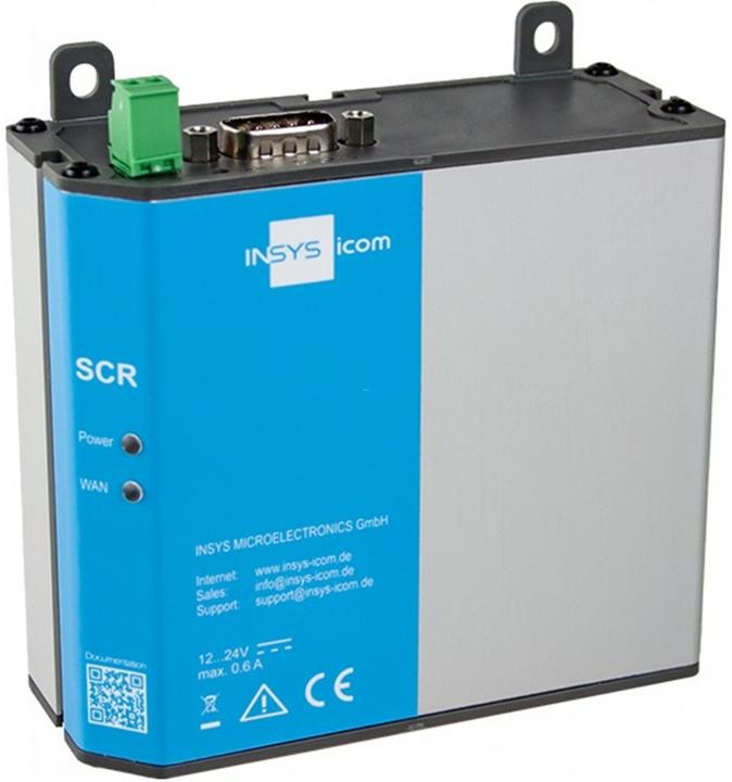 Actual product image Insys icom SCR-E200, LAN-to-LAN router, VPN 2xEthernet 10/100BT 1xRS232