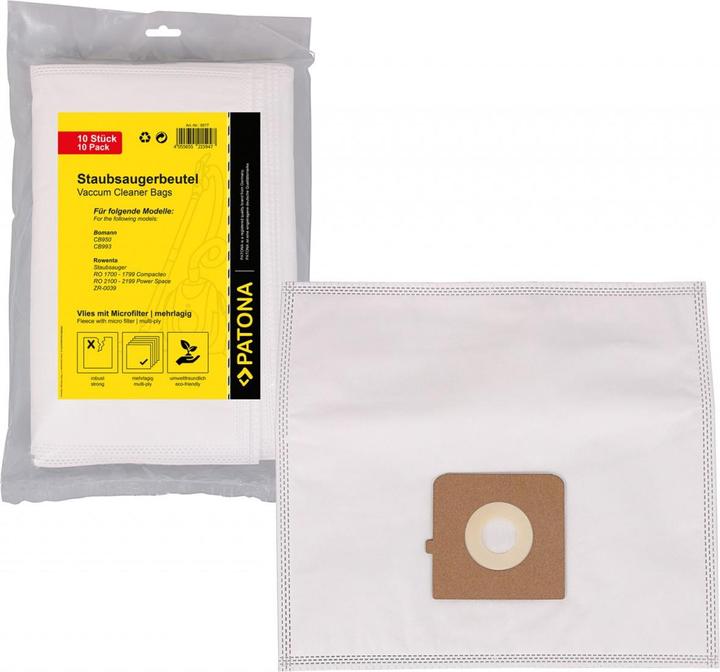 Immagine prodotto Flickbee Sacchetto Hoover in pile per Rowenta ZR-0039 RO 1700 RO 2100 (10 pezzi) (10 x)