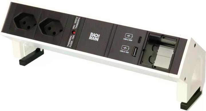 Produktbild Bachmann Tischsteckdosenleiste DESK2 2x T13 1x USB A/C 1x Leer, Ws (2 x, Typ 13, 0.20 m)